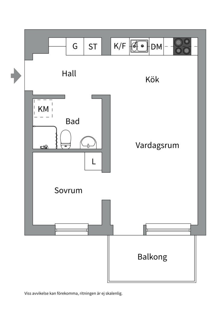 Planlösning från Råbyvägen 55 H, Kommande i Gränby, Uppsala