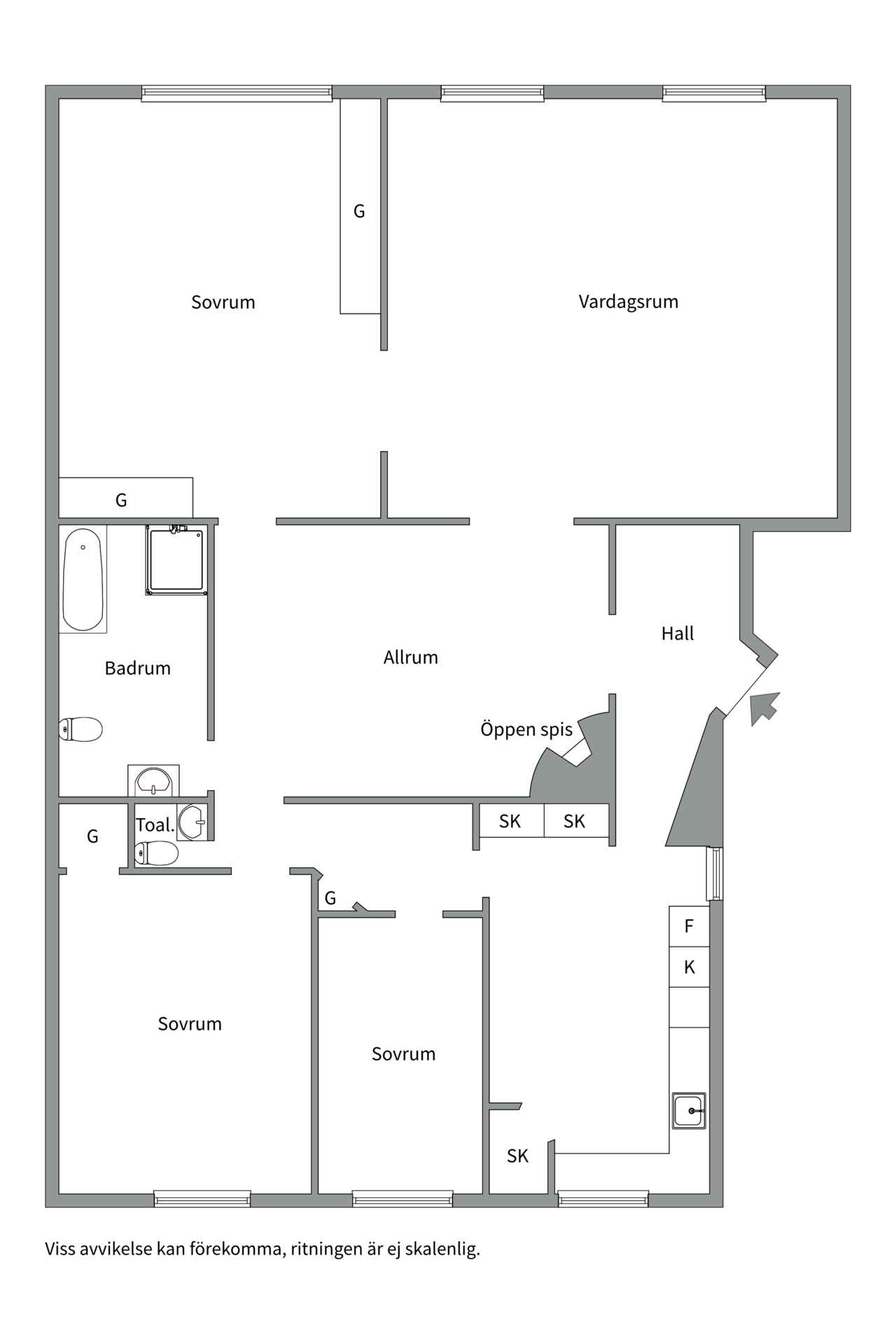 Bostadsbild från Vasagatan 5B, Såld i Luthagen, Uppsala