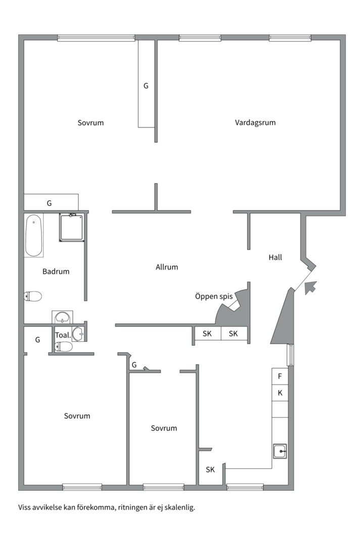 Bostadsbild från Vasagatan 5B, Såld i Luthagen, Uppsala