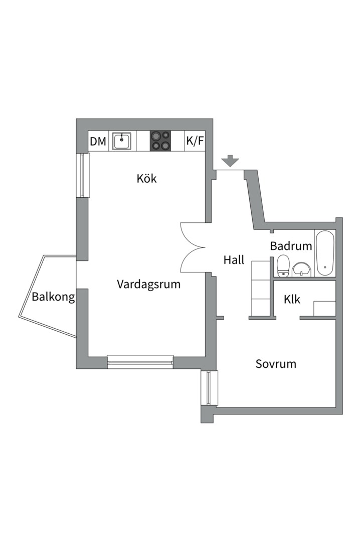Planlösning från Fyrverkarbacken 27, 2tr, Såld i Kungsholmen - Marieberg, Stockholm