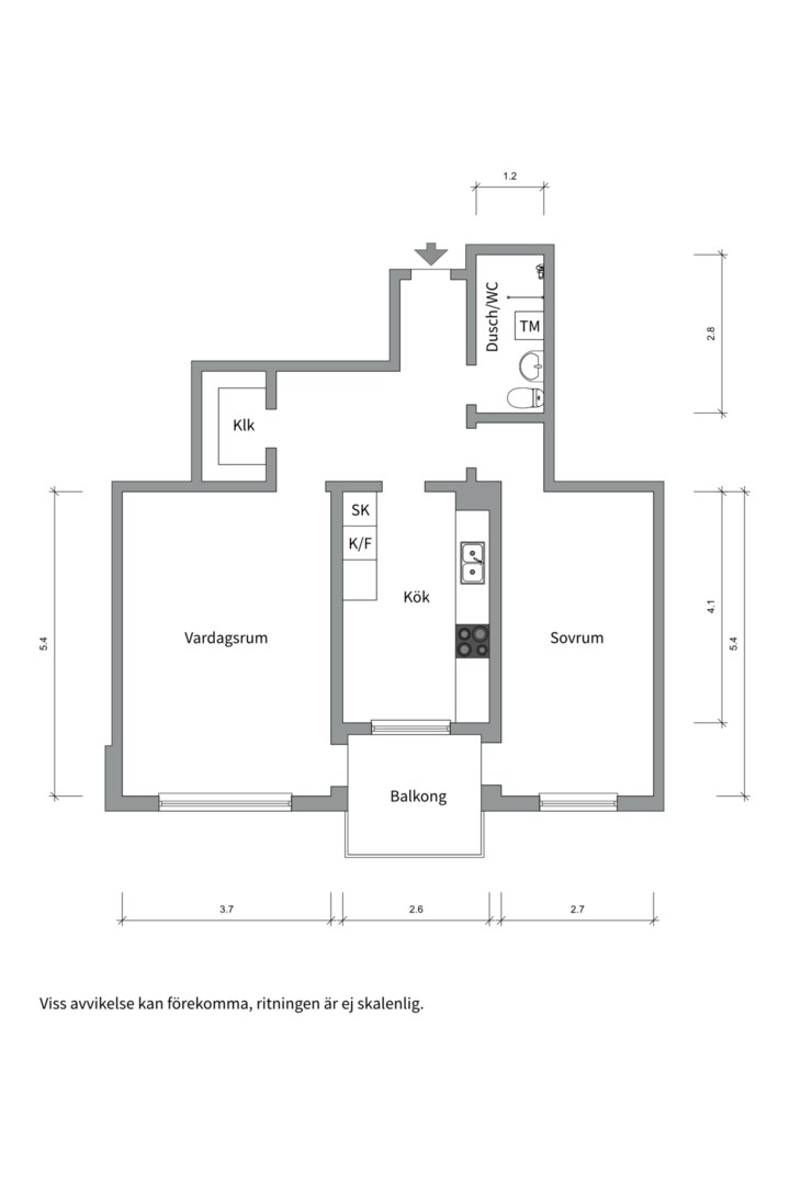 Planlösning från Tiundagatan 39, Såld i Luthagen, Uppsala