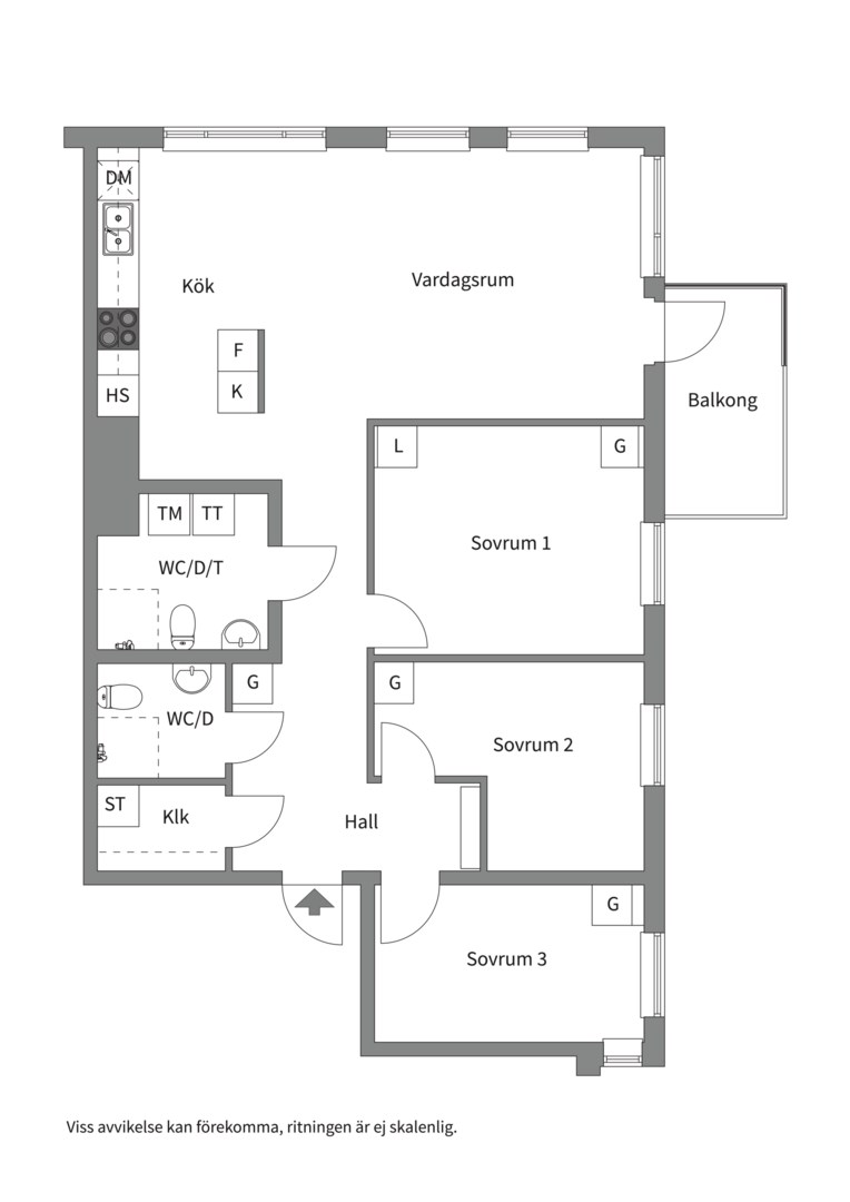 Planlösning från Ekuddsvägen 6, 9 tr, Såld i Ekudden, Nacka