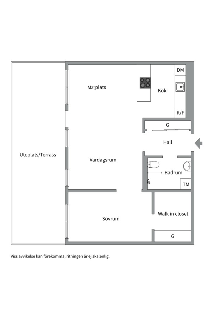 Planlösning från Sjökvarnsbacken 6, Såld i Saltsjöqvarn, Nacka