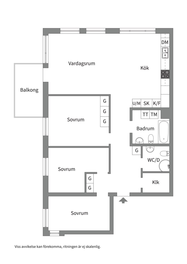 Planlösning från Ekgränd 1, 12 av 13 tr, Såld i Ekudden, Nacka