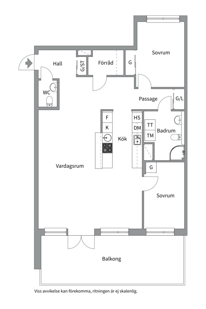 Planlösning från Sågargatan 8C, Såld i Kungsängen, Uppsala