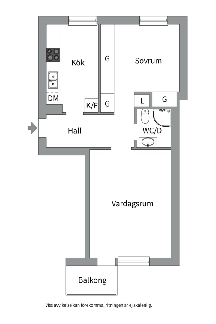 Bostadsbild från Karlsrogatan 86 A, Såld i Sommarro, Uppsala