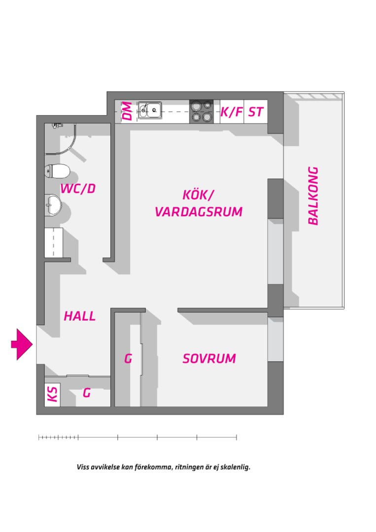 Planlösning från Gimogatan 11 C, Såld i Luthagen, Uppsala