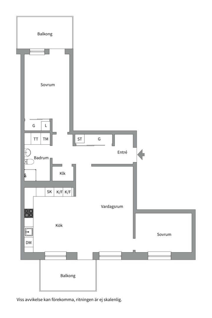 Planlösning från Gimogatan 4C, Såld i Luthagen, Uppsala