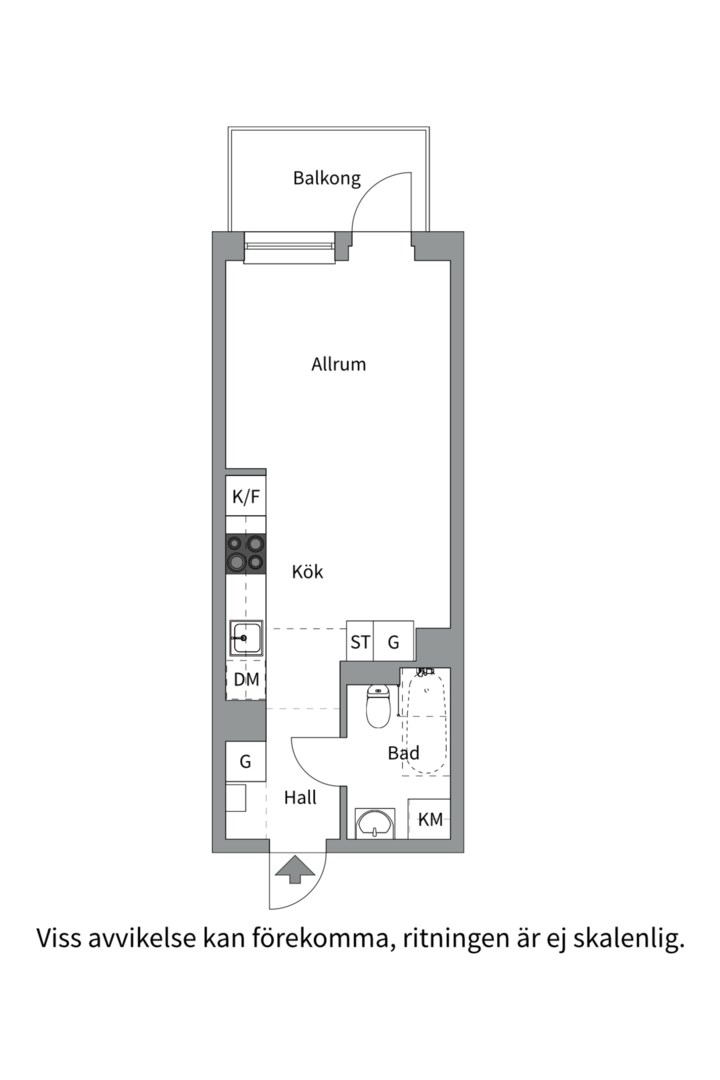Planlösning från Göte Turessons väg 5A, Såld i Ultuna, Uppsala