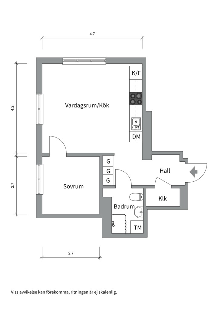 Planlösning från Stora Ängby allé 1, 1tr, Såld i Bromma - Norra Ängby, Stockholm