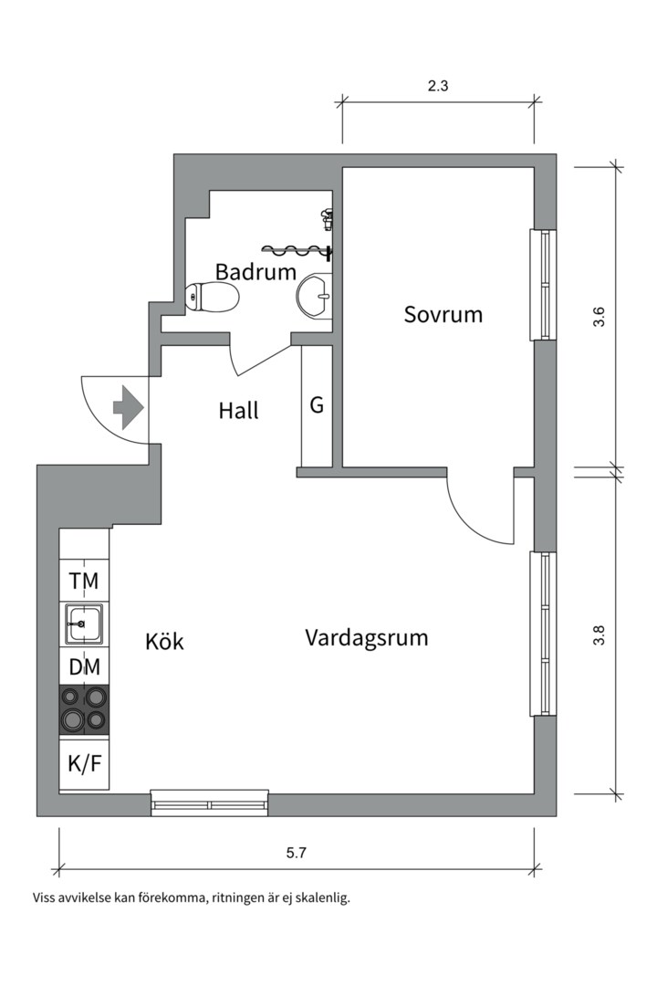 Planlösning från Stora Ängby allé 1, 1tr, Såld i Bromma - Norra Ängby, Stockholm