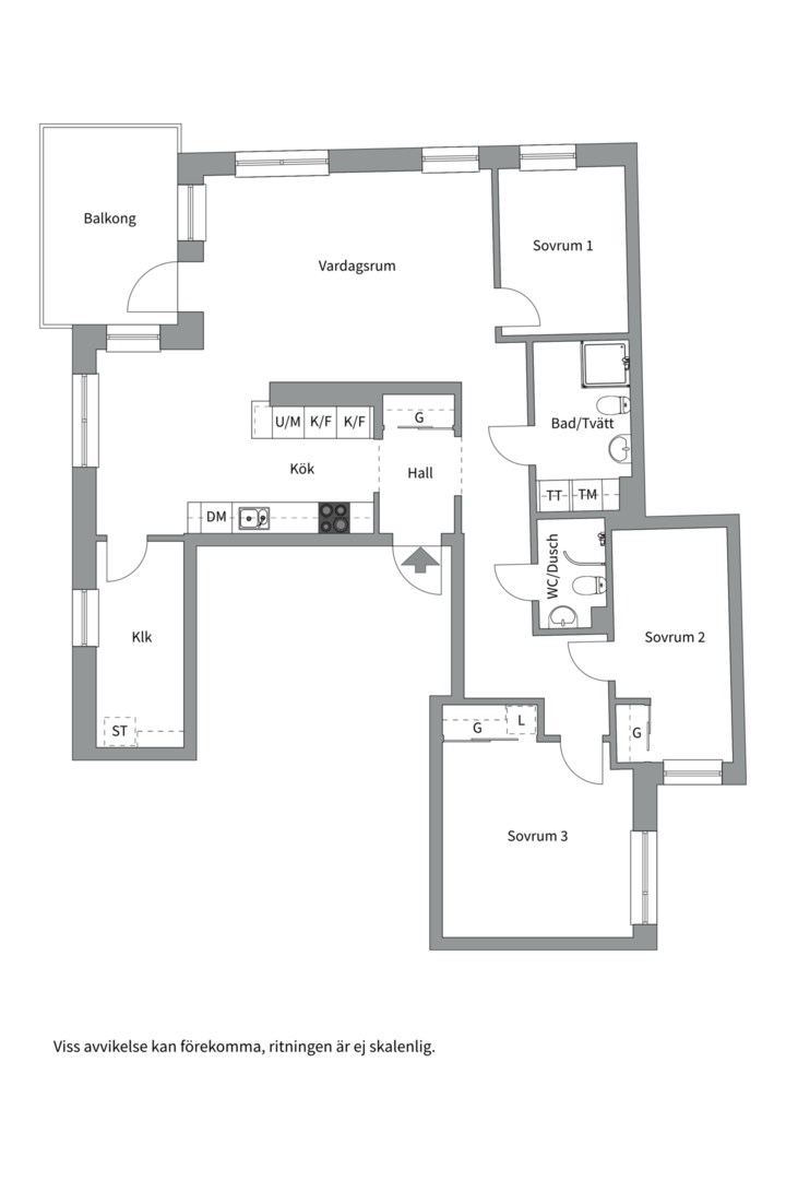 Planlösning från Kungsängsesplanaden 10A, Såld i Kungsängen, Uppsala