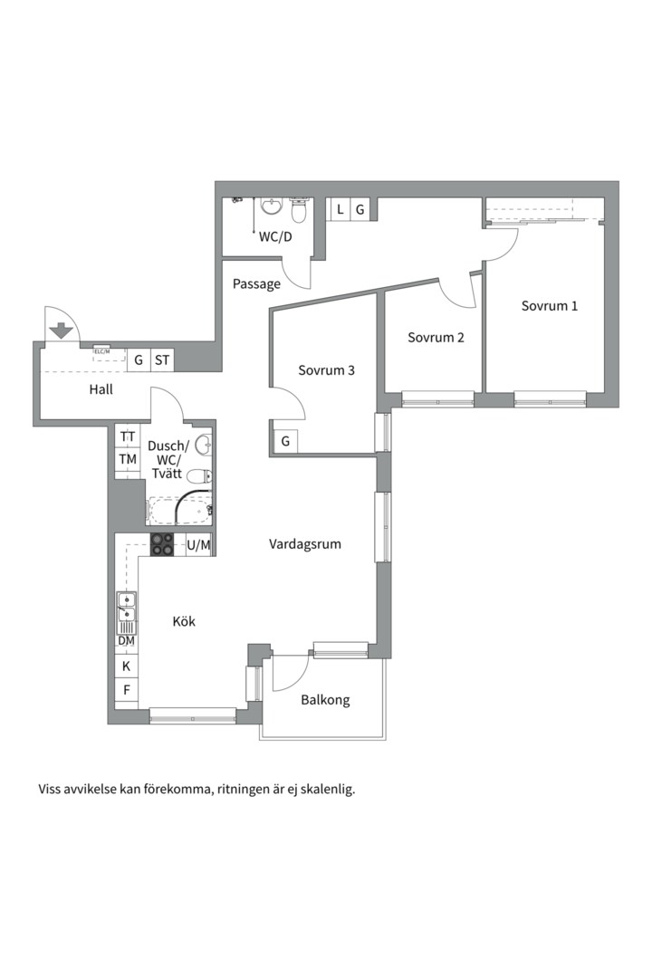 Planlösning från Tollareslingan 20, 3 tr, Kommande i Tollare, Nacka