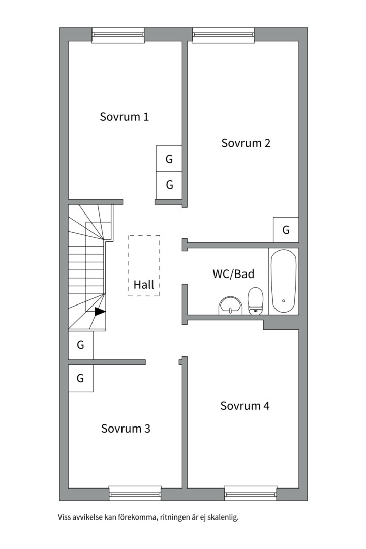 Planlösning från Herrhagsvägen 178, Såld i Herrhagen, Uppsala