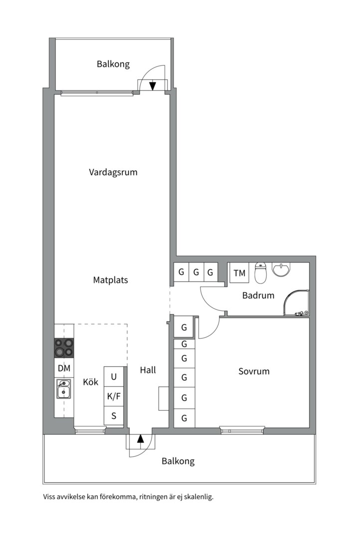 Planlösning från Kamomillgatan 30, Såld i Årsta, Uppsala