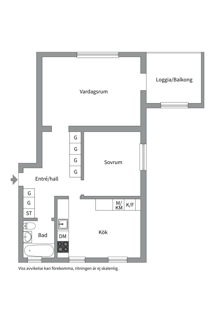 Planlösning från Norrlandsgatan 38 B, Såld i Luthagen, Uppsala