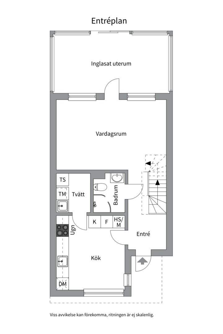 Planlösning från Vitmossevägen 108, Såld i Holmviksskogen, Värmdö