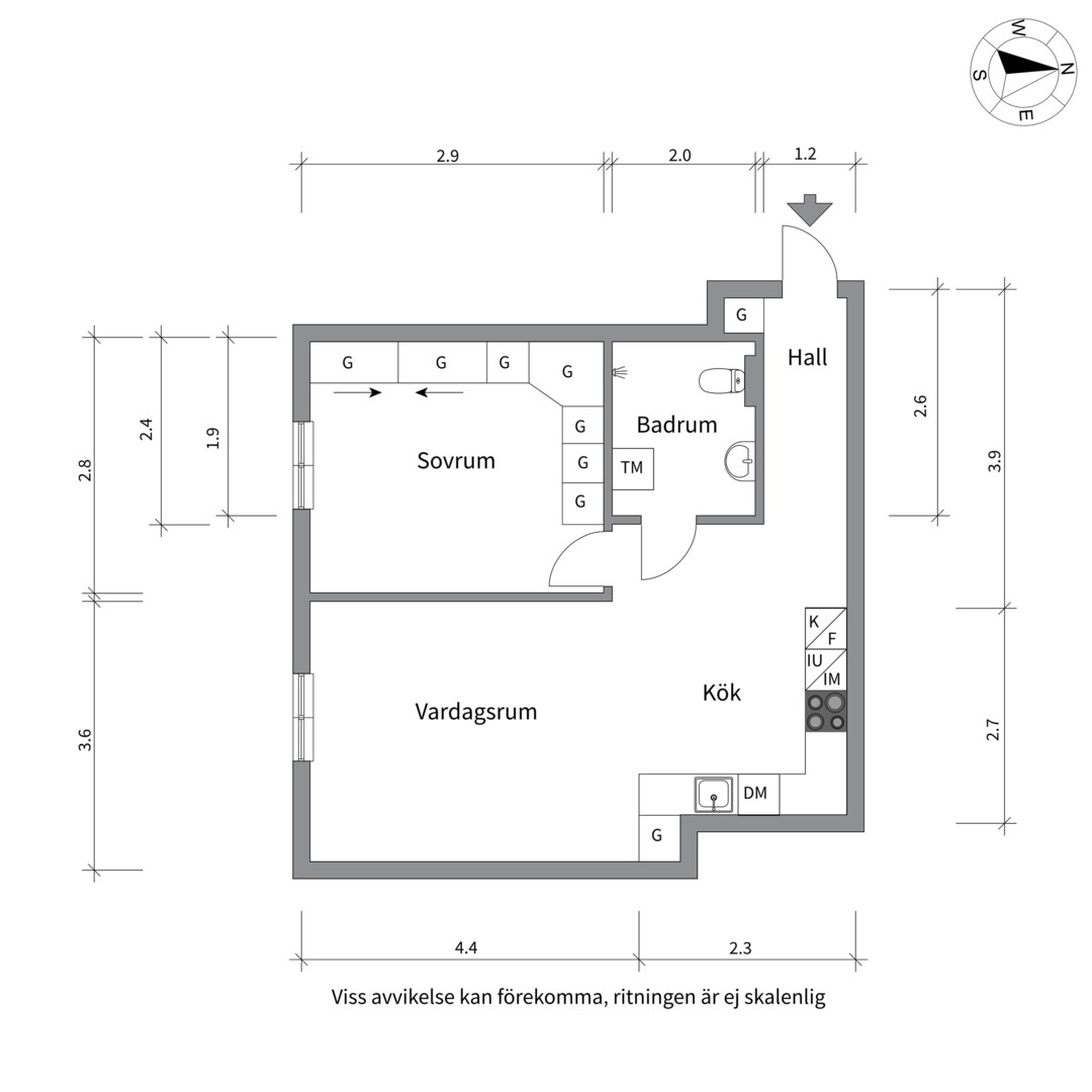 Planlösning från Atlasmuren 18, 3tr, Såld i Vasastan - Atlas, Stockholm