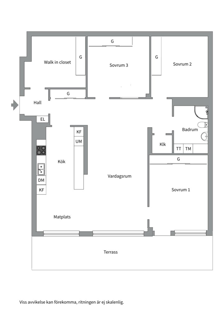 Planlösning från Sjökvarnsbacken 10, Såld i Saltsjöqvarn, Nacka