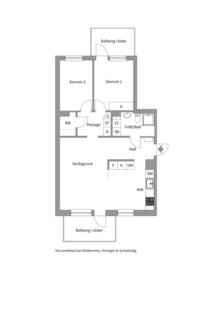 Planlösning från Hedenströms väg 13, Såld i Tollare, Nacka