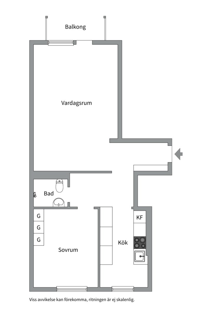 Planlösning från Luthagsesplanaden 10B, Såld i Luthagen, Uppsala