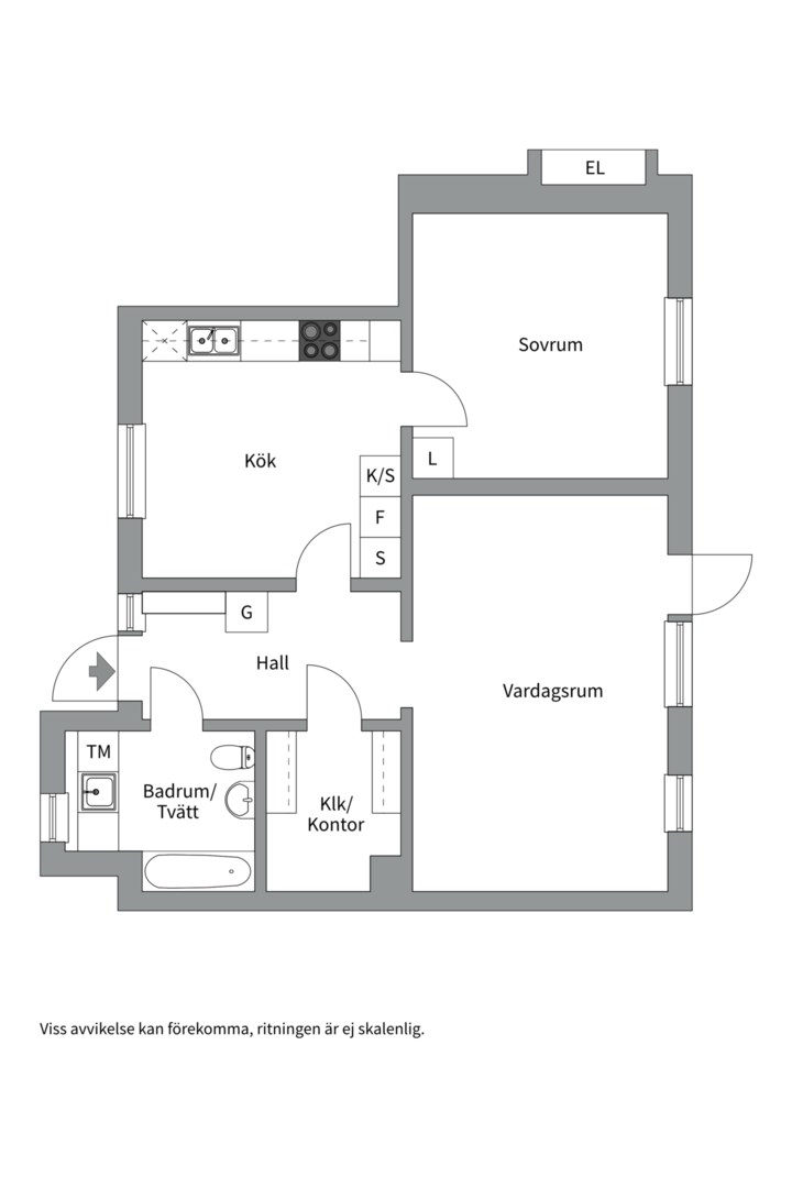 Planlösning från Tryffelvägen 88, Såld i Norby, Uppsala