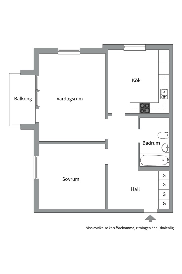 Planlösning från Linnégatan 19, Såld i Centrum, Uppsala