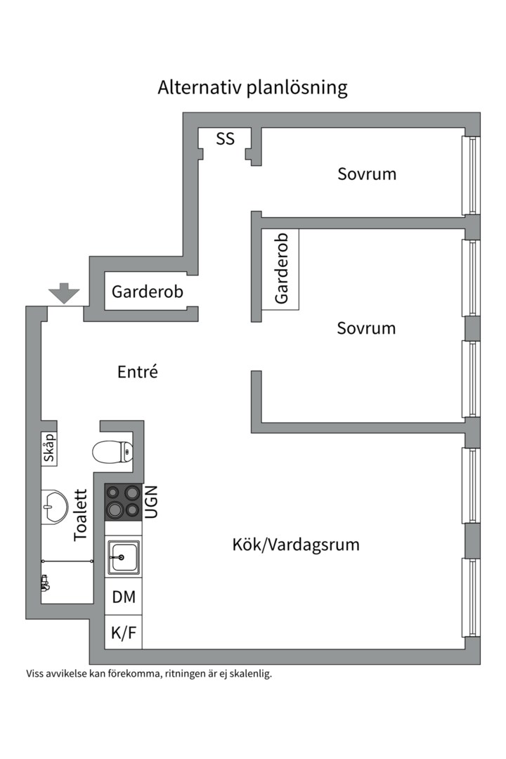 Planlösning från Frödingsvägen 10, 1,5 tr, Såld i Kungsholmen - Fredhäll, Stockholm