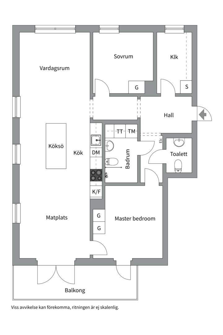 Planlösning från Tollarevägen 51, 2 tr, Såld i Tollare, Nacka