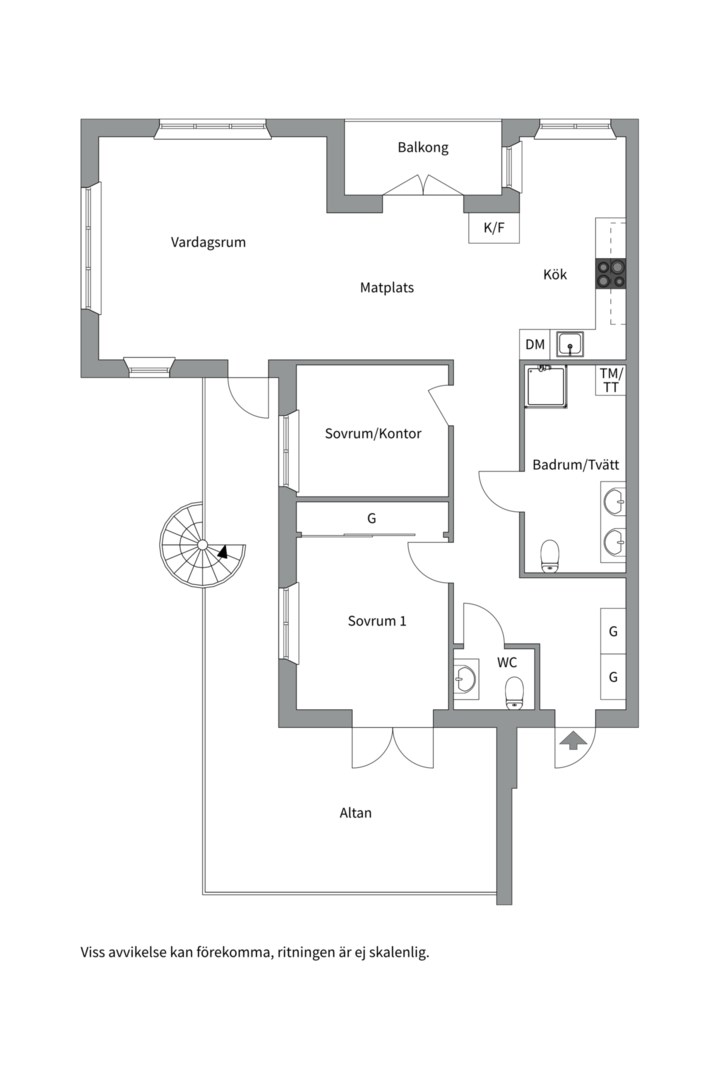 Planlösning från Vikingshillsvägen 41, Såld i Vikingshill, Nacka