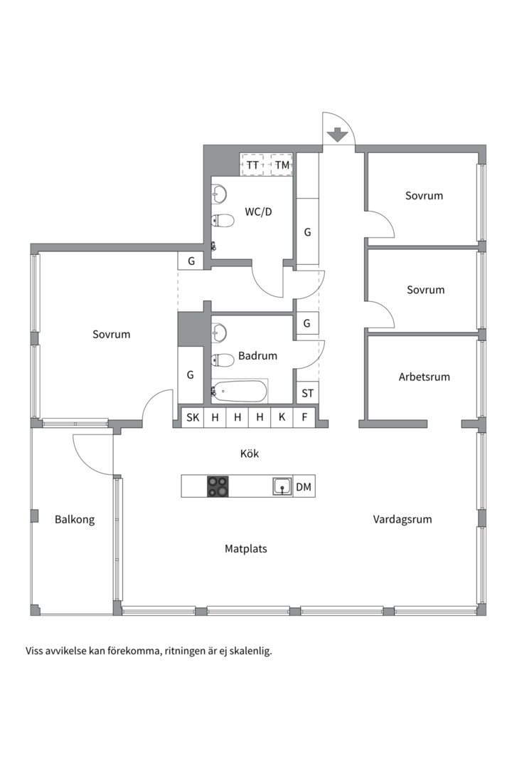 Planlösning från Tollareslingan 1, 2 tr, Såld i Tollare, Nacka