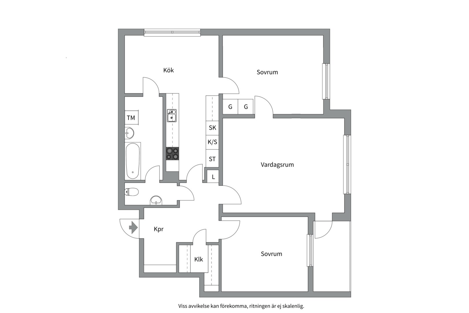 Planlösning från Fyrislundsgatan 36, Såld i Årsta, Uppsala