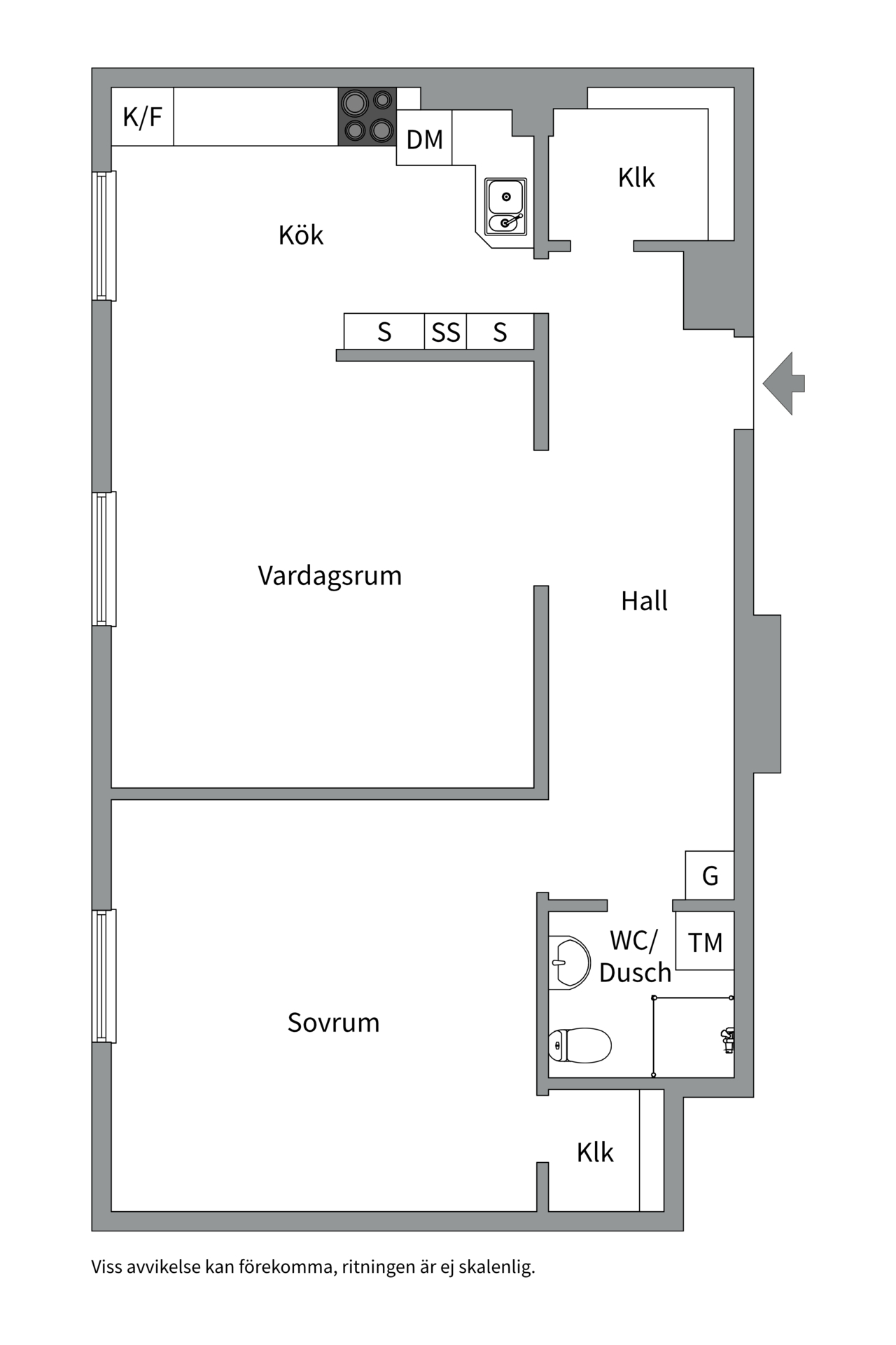 Bostadsbild från Marielundsgatan 3B, Såld i Fålhagen, Uppsala