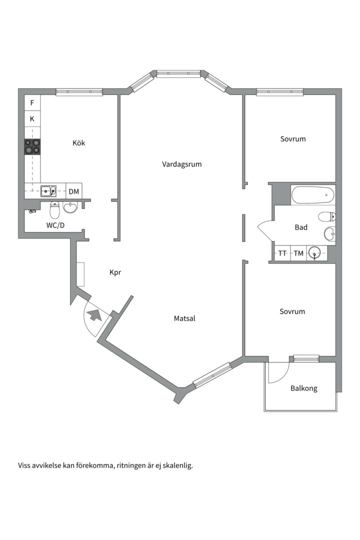 Planlösning från Birger Jarlsgatan 76, 5 tr, Såld i Östermalm, Stockholm