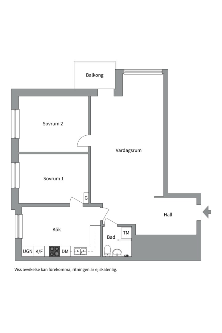 Planlösning från Ekuddsvägen 1, 8 tr, Såld i Ekudden, Nacka