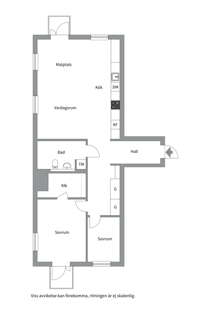 Planlösning från Betty Petterssons gata 9, Såld i Rosendal, Uppsala