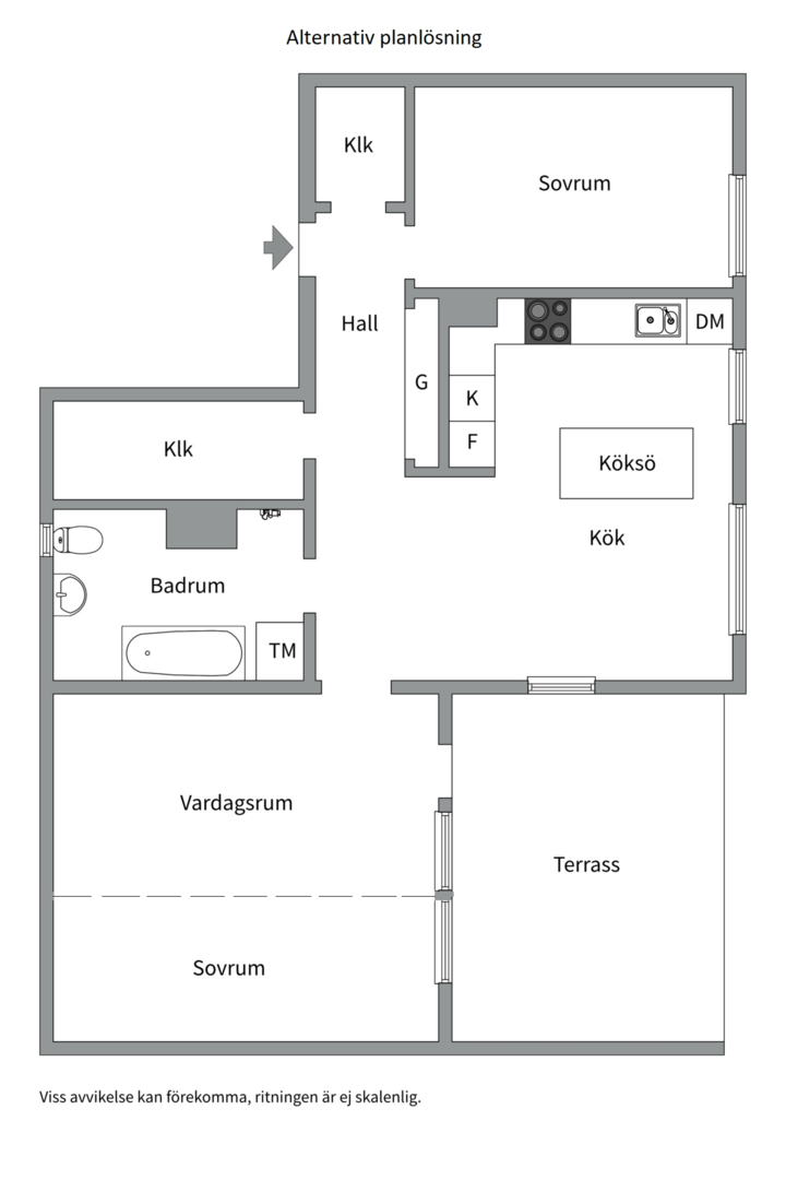 Bostadsbild från Kontrabasvägen 3, Såld i Gottsunda, Uppsala