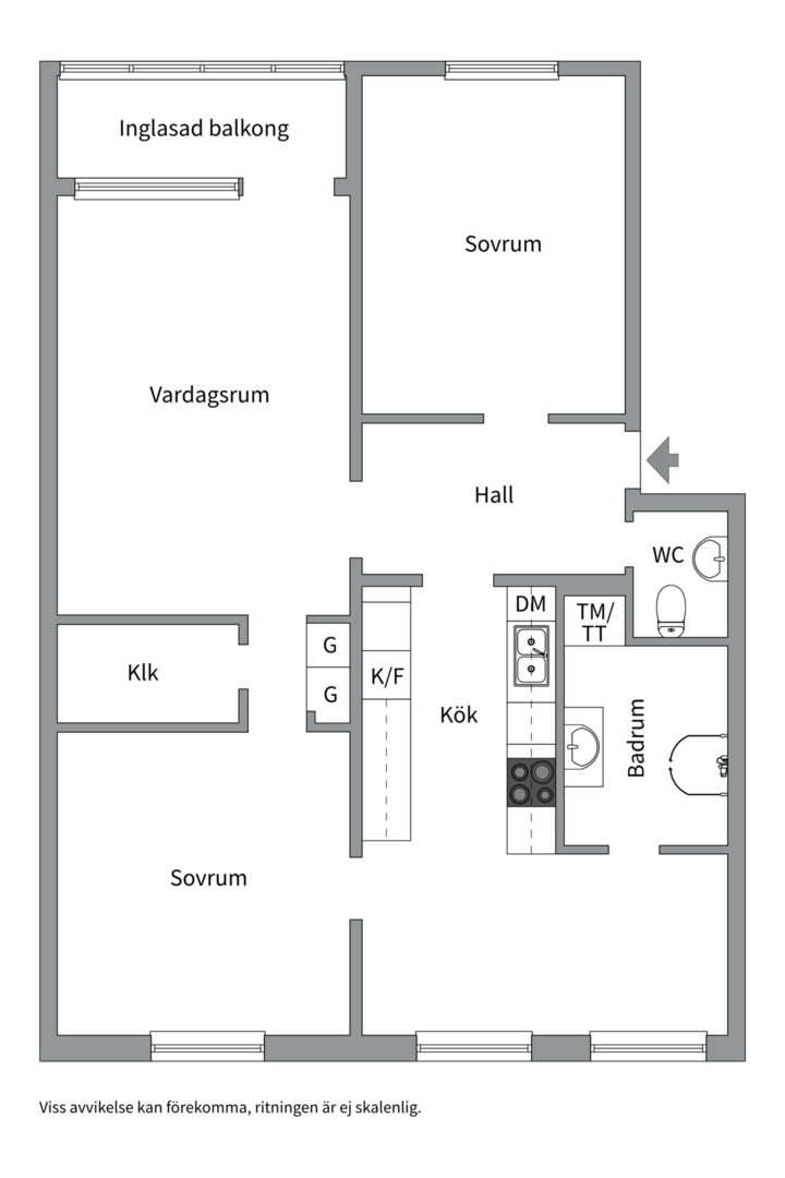 Planlösning från Bellmansgatan 142, Såld i Bellman, Uppsala
