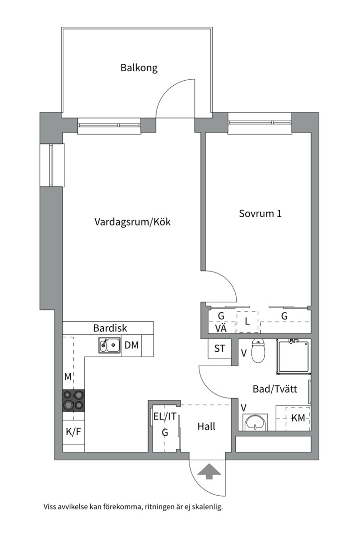 Planlösning från Kungsängsesplanaden 10C, Såld i Kungsängen, Uppsala