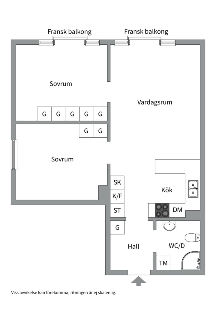 Planlösning från S:t Johannesgatan 36A, Såld i Rackarberget, Uppsala