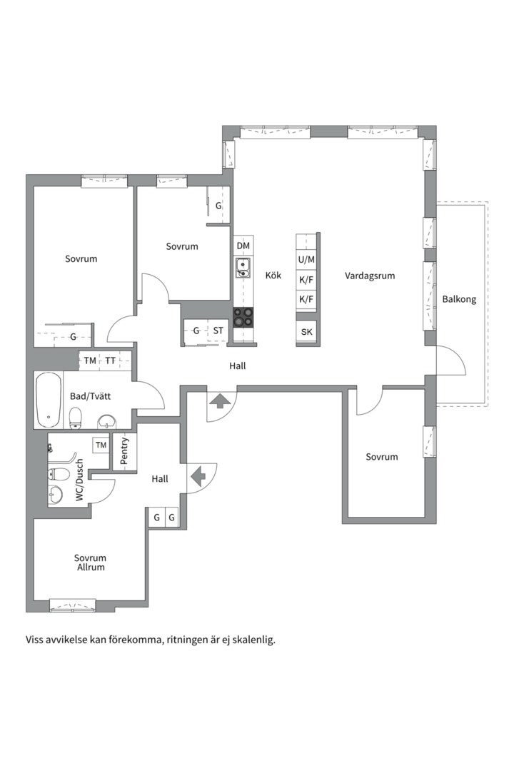 Planlösning från Sockergatan 6, Såld i Kungsängen, Uppsala