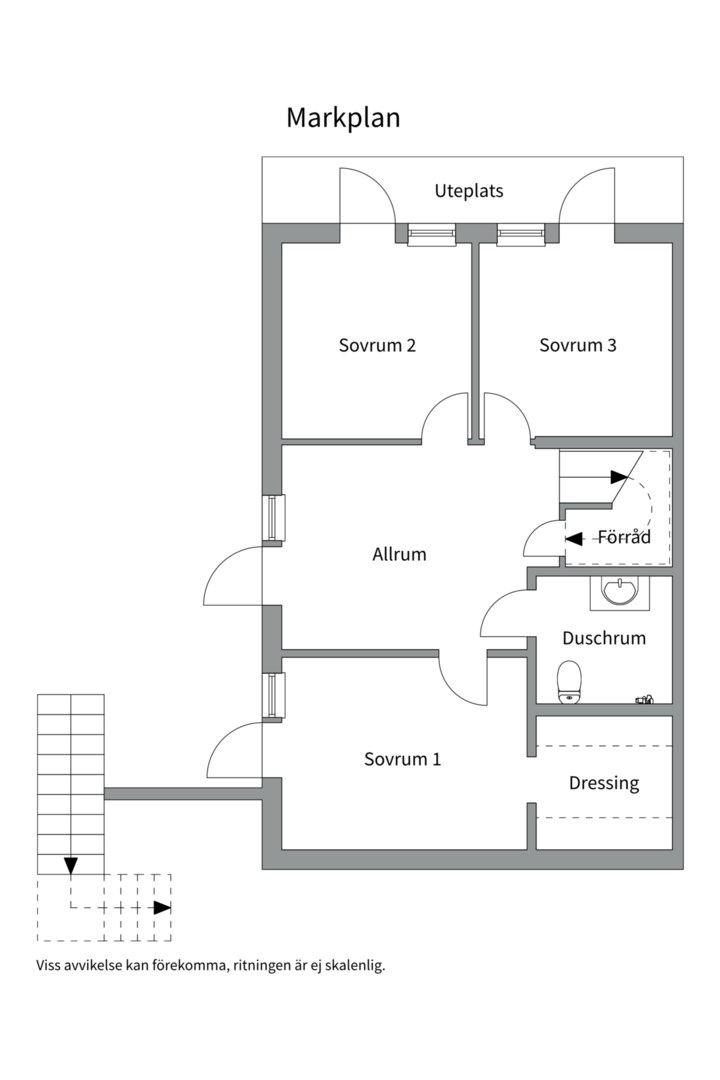 Planlösning från Enbacken 11E, Såld i Eriksvik, Nacka