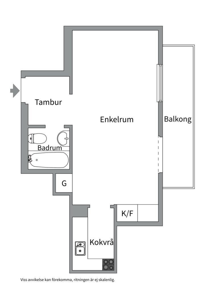Planlösning från Kocksgatan 36, Såld i , Stockholm