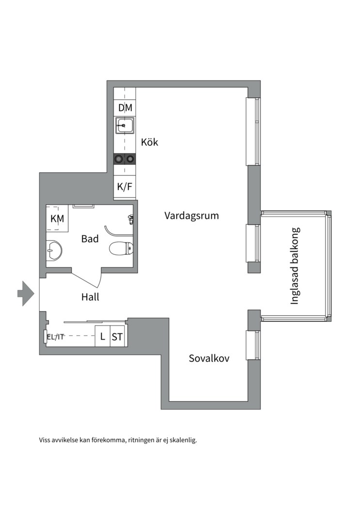 Planlösning från Kryddblandargatan 9, Såld i Kungsängen, Uppsala