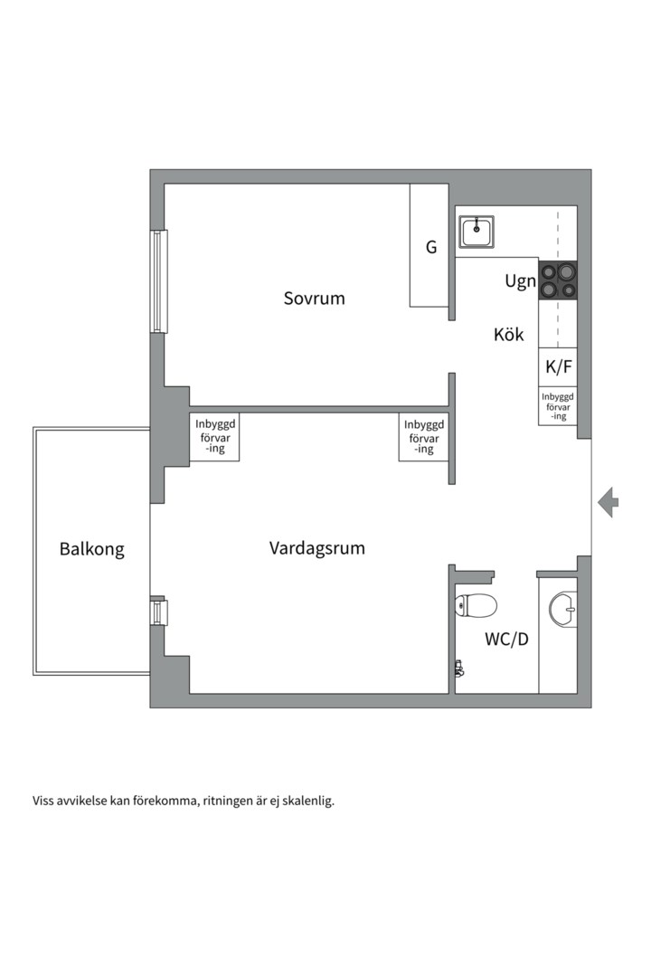 Planlösning från Alströmergatan 49, 2 tr, Såld i Kungsholmen, Stockholm