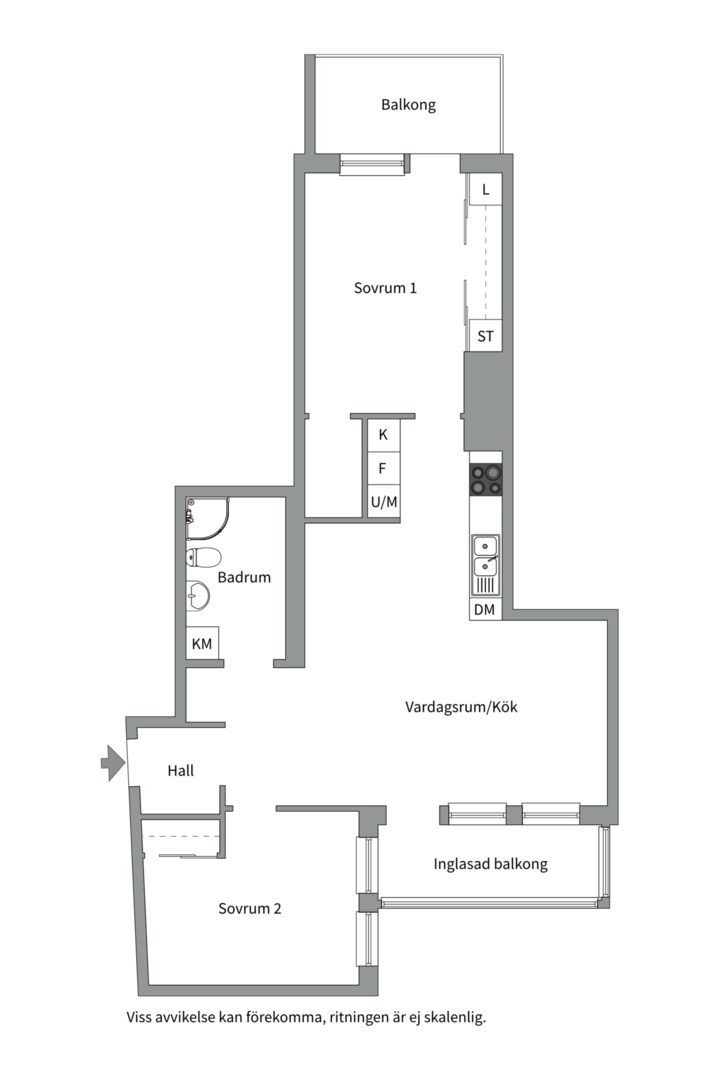 Planlösning från Skyttelgatan 11, Såld i Kungsängen, Uppsala