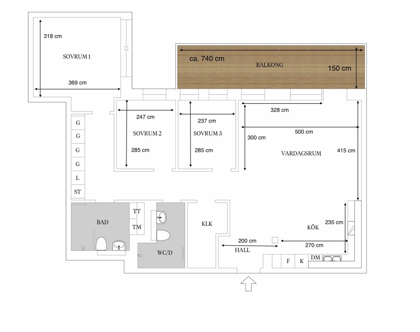 Planlösning från Augustendalsvägen 25, Såld i Nacka Strand, Nacka