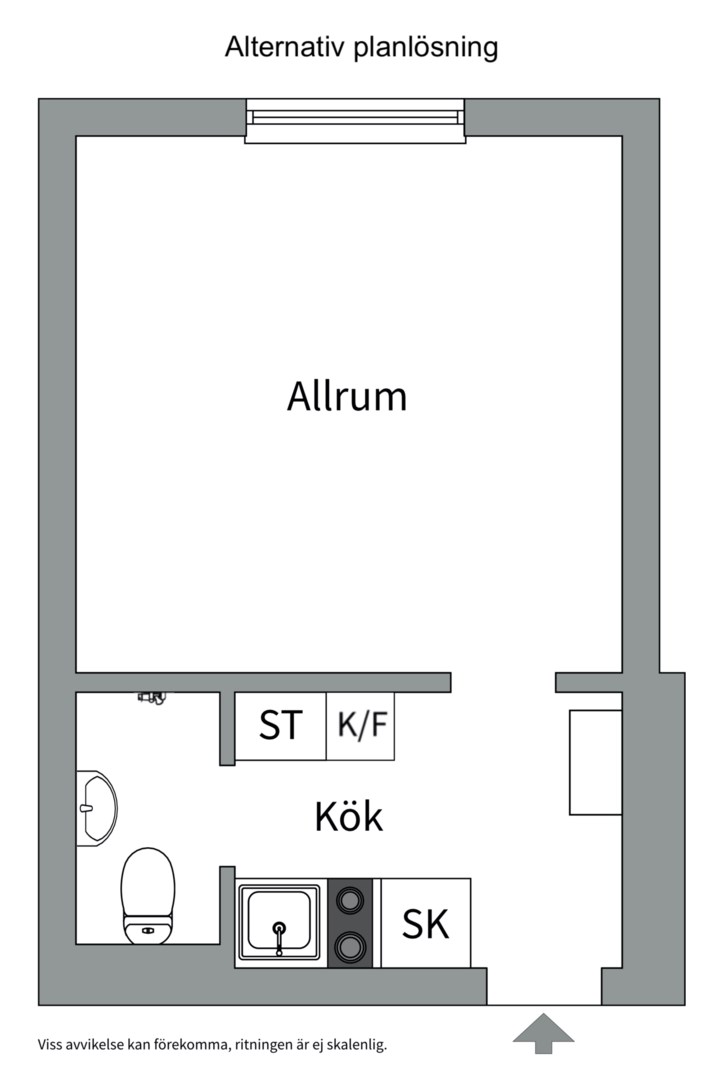 Planlösning från Torkelsgatan 30E, Såld i Höganäs, Uppsala