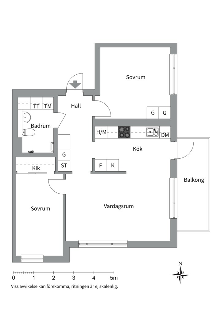 Planlösning från Fyrisvallsgatan 3 A, Såld i Luthagen, Uppsala