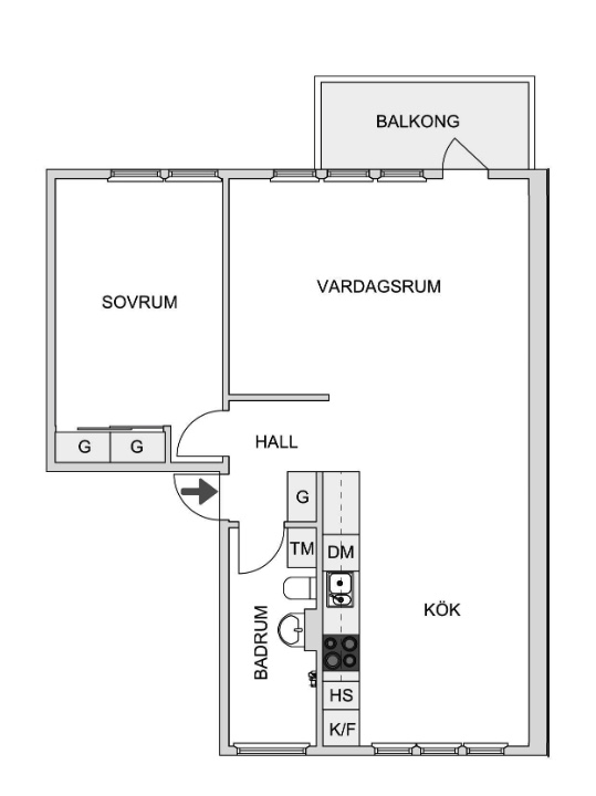 Planlösning från Ljuskärrsvägen 78, Såld i Saltsjöbaden, Nacka